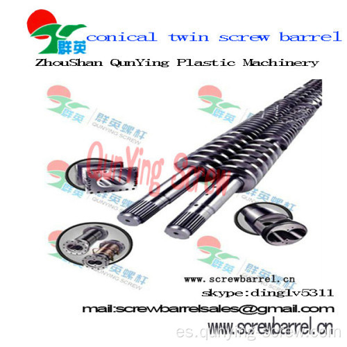 China tornillos dobles e individuales y cónico para tubo Pp Pvc Abs extrusora tornillo barril barriles